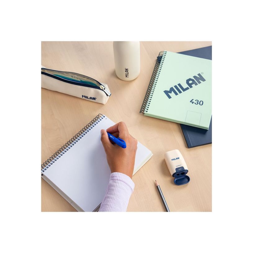 8411574110330-Milan 430 Since 1918 - Cuaderno - encuadernado espiral - A5 - 176 x 210 mm - 80 hojas / 160 páginas - liso-P_405229822_4-3