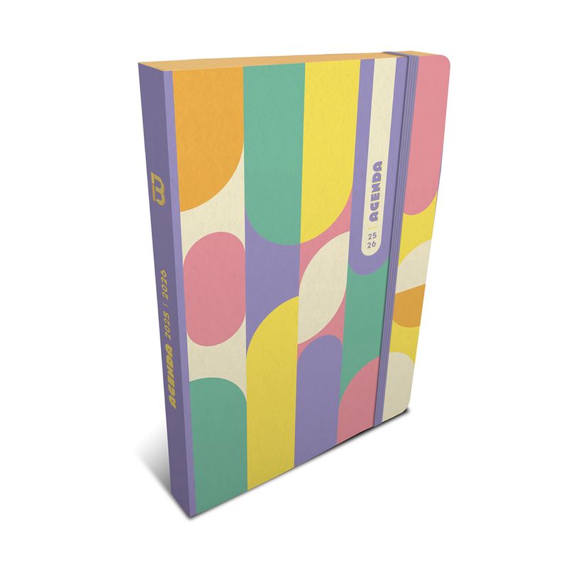 3592930026177-Agenda RDC reliure brochée année scolaire BOUCHUT "Vivid 70's Seventies" 1 jour /page 12-P_405229846_1-0