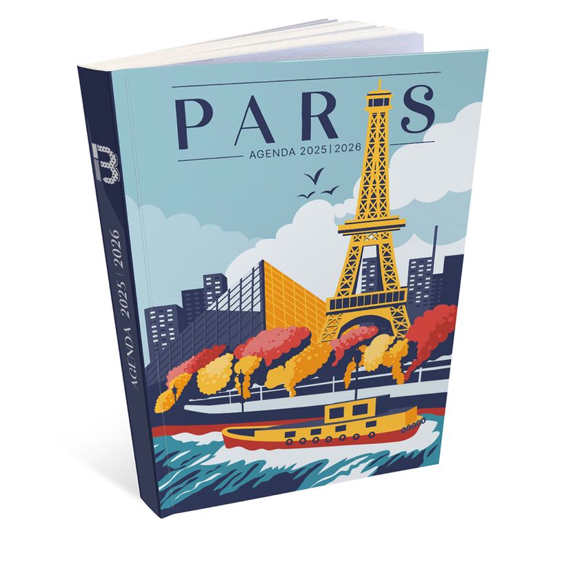 3592930027785-Agenda RDC reliure brochée année scolaire BOUCHUT "Paris" 1 jour /page 12 x 17 cm PEFC 7-P_405229848_1-0