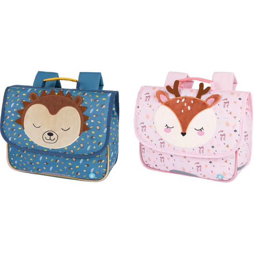 3664447198590-Cartable maternelle Doudou - 33 cm - 1 compartiment - hérisson ou paon - Oberthur-P_405229855_1-0