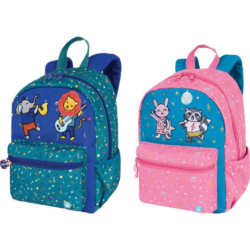3664447198606-Sac à dos maternelle Music - 1 compartiment - corail ou bleu - Oberthur-P_405229856_1-0
