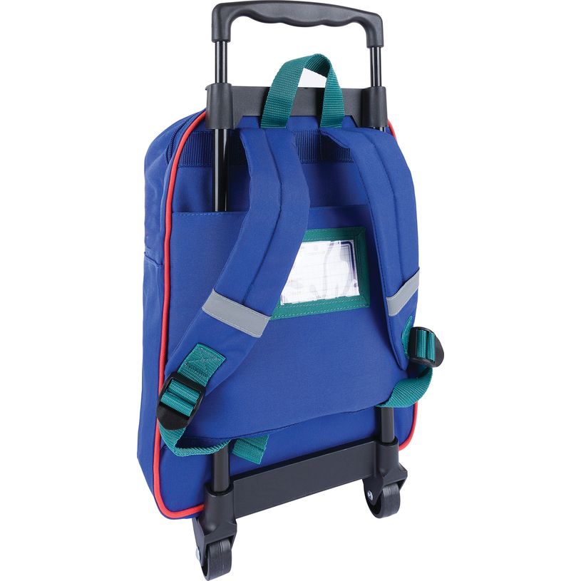 3664447198613-Sac maternelle à roulettes Music - 1 compartiment - corail ou bleu - Oberthur-P_405229857_3-2