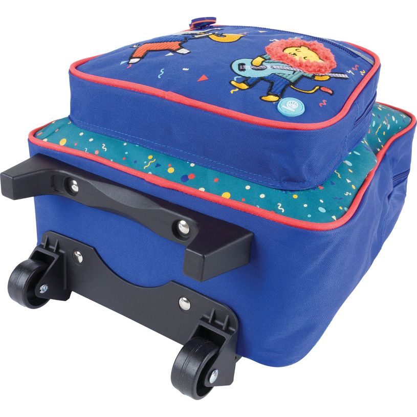 3664447198613-Sac maternelle à roulettes Music - 1 compartiment - corail ou bleu - Oberthur-P_405229857_5-4