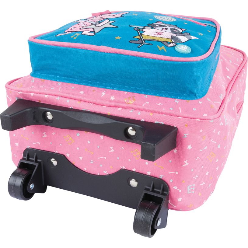 3664447198613-Sac maternelle à roulettes Music - 1 compartiment - corail ou bleu - Oberthur-P_405229857_6-5