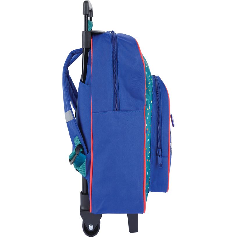 3664447198613-Sac maternelle à roulettes Music - 1 compartiment - corail ou bleu - Oberthur-P_405229857_7-6