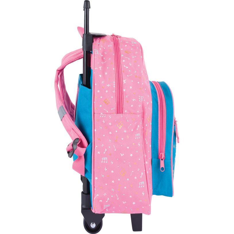 3664447198613-Sac maternelle à roulettes Music - 1 compartiment - corail ou bleu - Oberthur-P_405229857_8-7