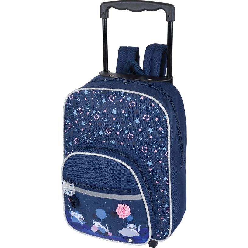 3664447198323-Sac maternelle à roulettes Chaton - 1 compartiment - Oberthur-P_405229861_1-0
