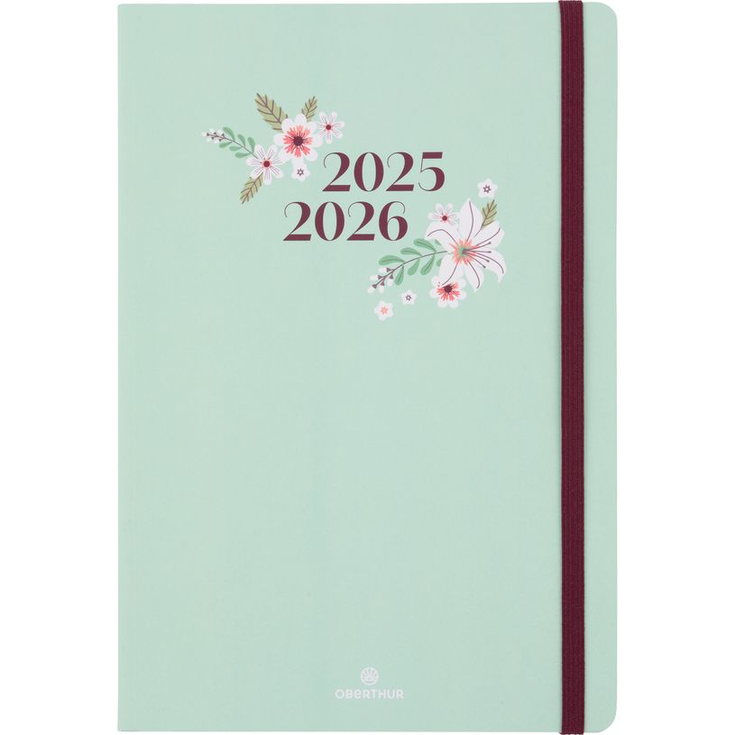 3664447221007-Agenda à élastique Tivoli - 1 semaine sur 2 pages - 17 x 24,5 cm - vert pastel - Oberthu-P_405229866_1-0