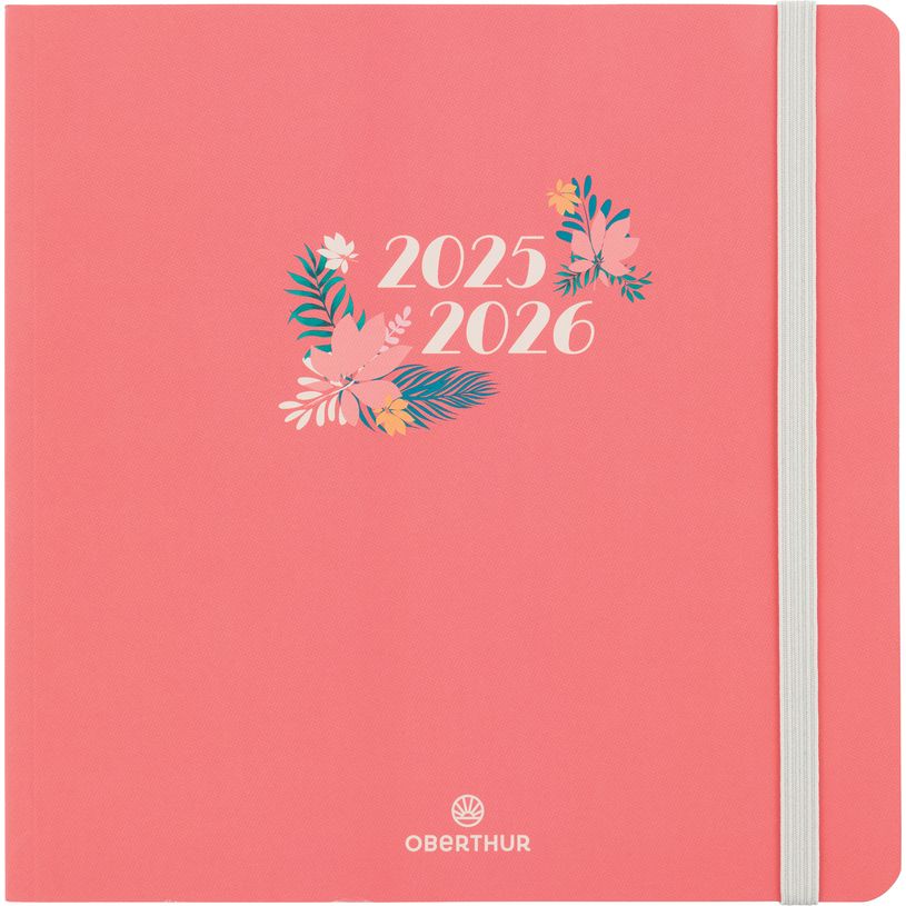 3664447221052-Agenda à élastique Tivoli - 1 semaine sur 2 pages - 16,5 x 16,5 cm - orange - Oberthur-P_405229871_1-0