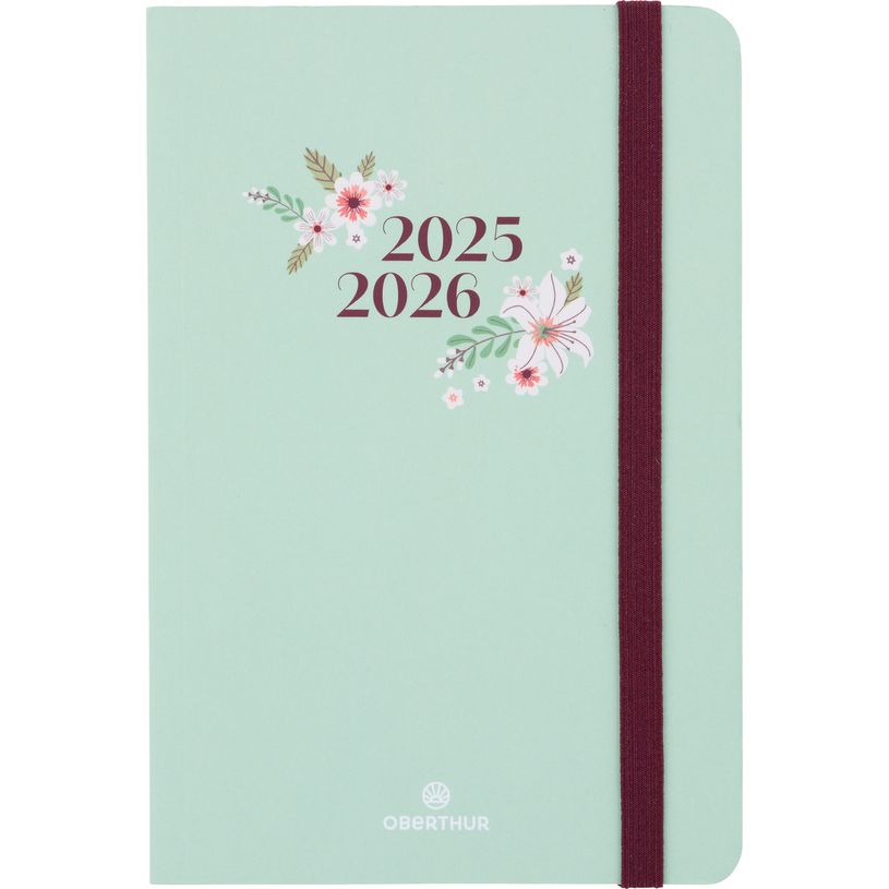 3664447221090-Agenda à élastique Tivoli - 1 semaine sur 2 pages - 10 x 15 cm - vert pastel - Oberthur-P_405229875_1-0