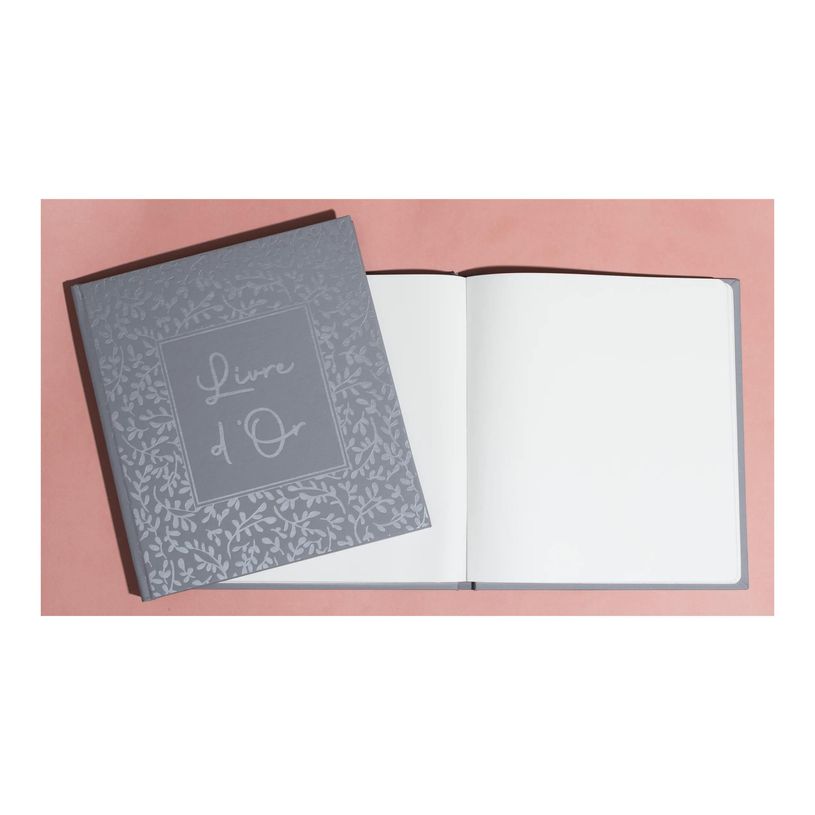 3130630473657-Exacompta - Livre d'or 140 pages tranche argent 21x19 Autentik bleu gris-P_405229910_3-3