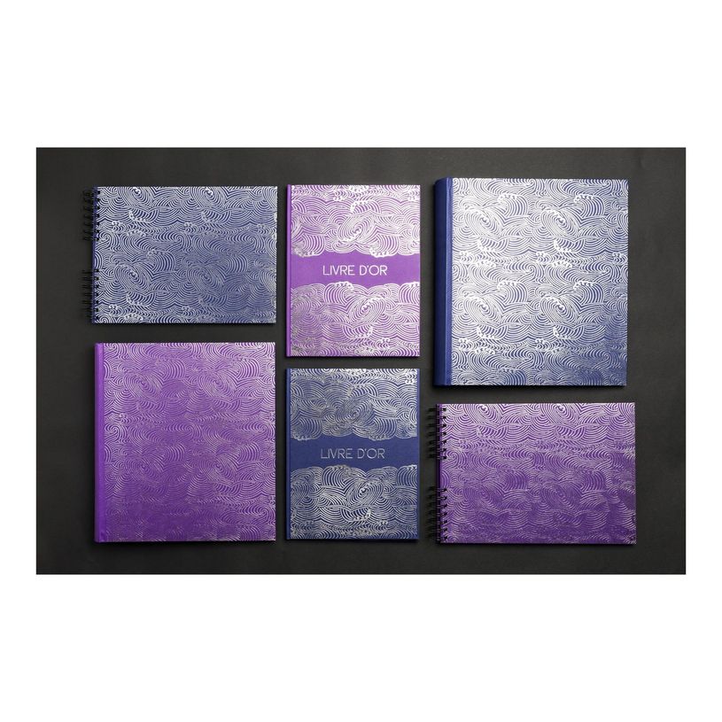 3130630473039-Exacompta - Livre d'or 100 pages tranche argent 27x22cm Japan violet-P_405229916_2-1