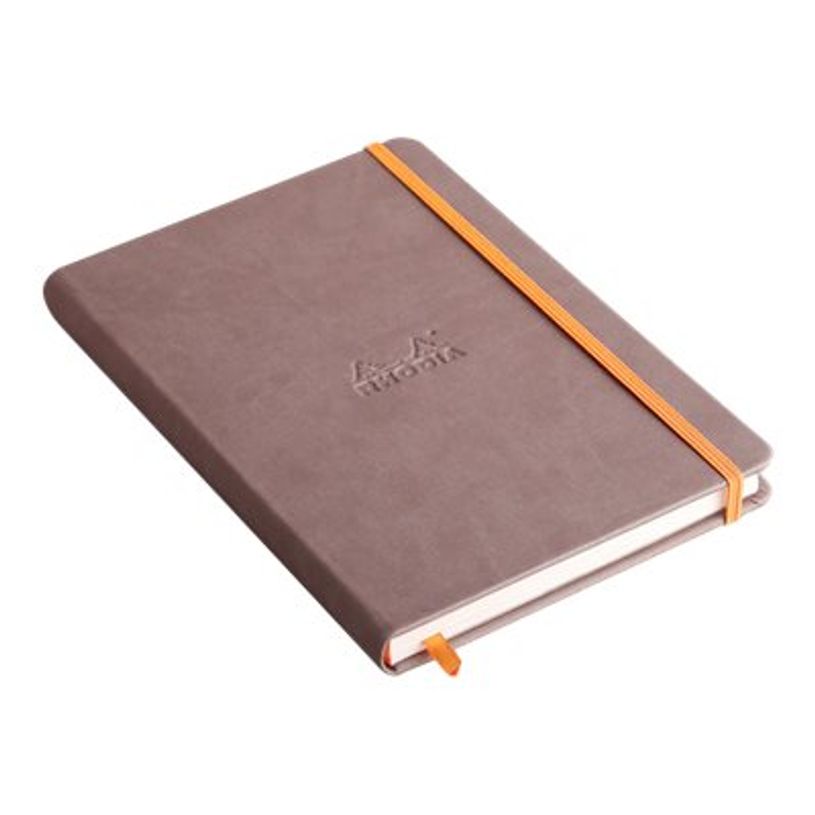 3037921187241-RHODIA Rhodiarama - Cahier de notes - A5 (148 x 210 mm) - 96 feuilles / 192 pages - papier ivoire - uni - couverture taupe avec-P_405229967_2-1