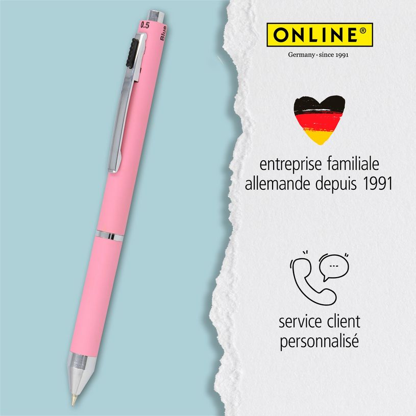 4014421320759-Stylo bille Multipen 4 in 1 Fashion Rose--5