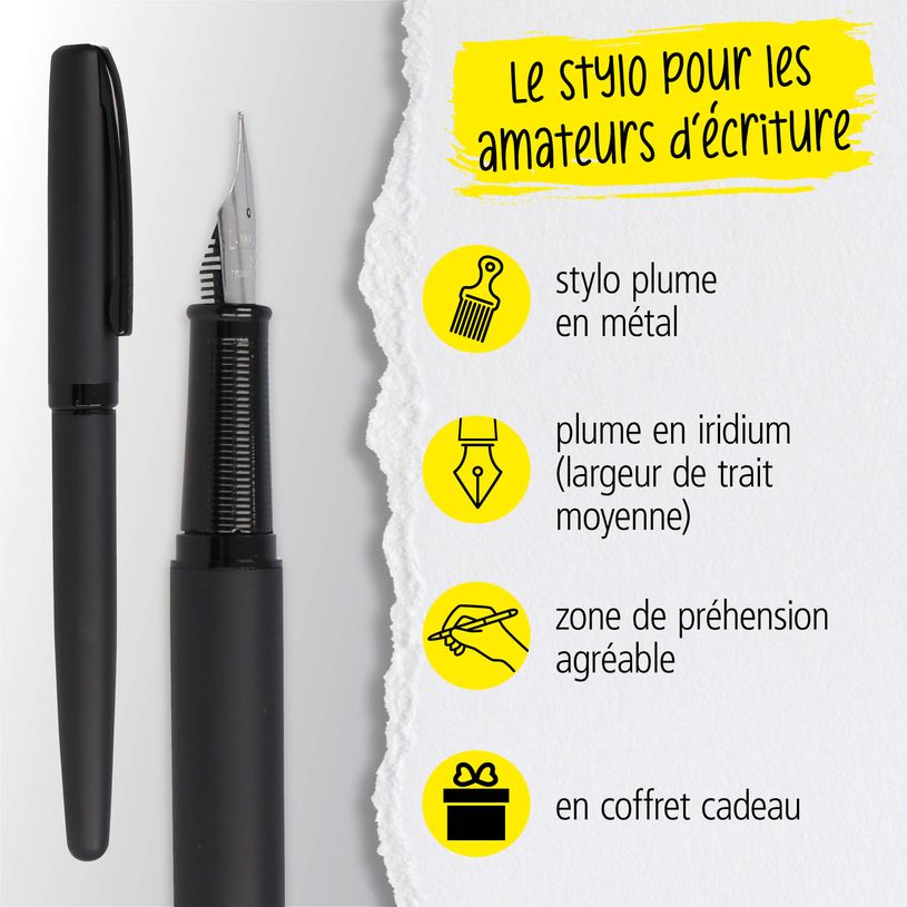 4014421347541-Parure plume/bille Eleganza Pure Black avec étui cuir--1