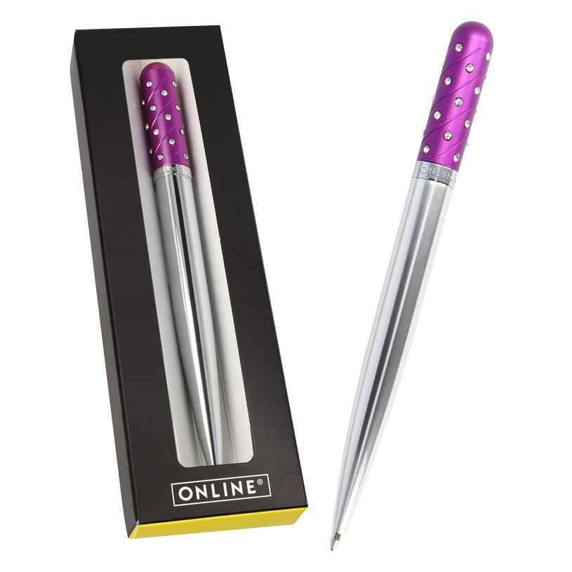 4014421370785-Stylo bille Crystal Pen Purple--0