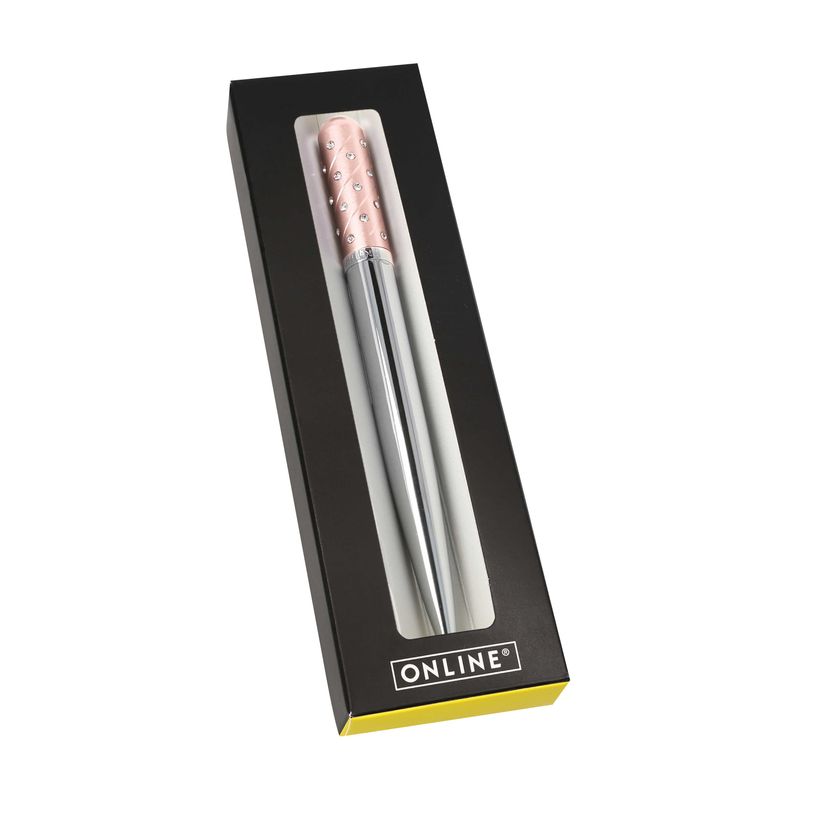 4014421370808-Stylo bille Crystal Pen Rose--1