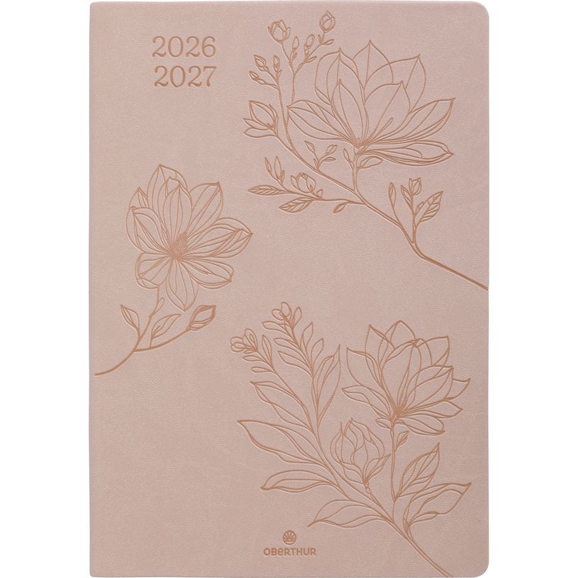 3664447219103-Agenda Summerside - 1 semaine sur 2 pages - 17 x 24,5 cm - nude - Oberthur--0