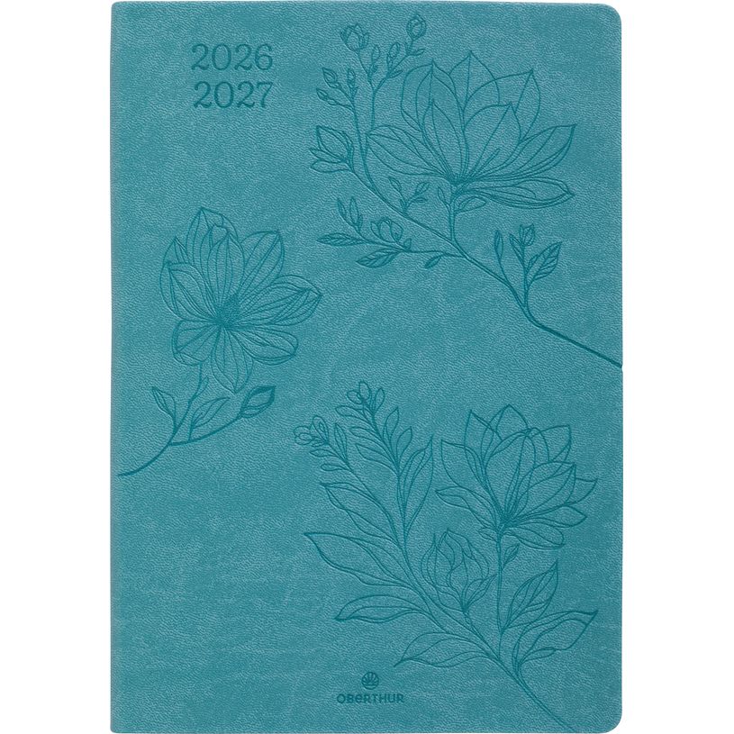 3664447219110-Agenda Summerside - 1 semaine sur 2 pages - 17 x 24,5 cm - vert turquoise - Oberthur--0