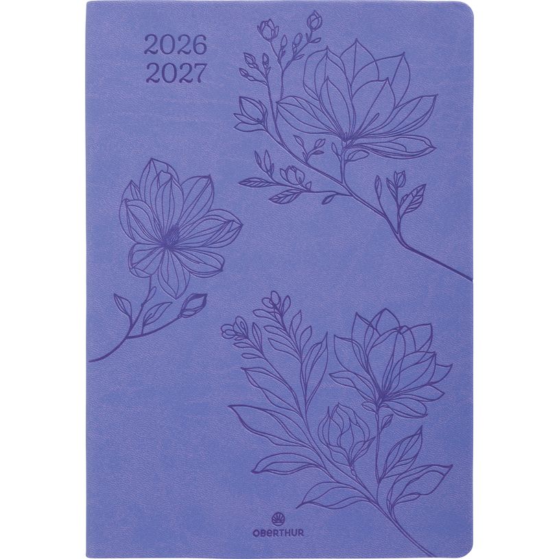 3664447219127-Agenda Summerside - 1 semaine sur 2 pages - 17 x 24,5 cm - lilas - Oberthur--0
