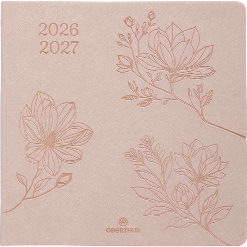 3664447219141-Agenda Summerside - 1 semaine sur 2 pages - 16,5 x 16,5 cm - nude - Oberthur--0
