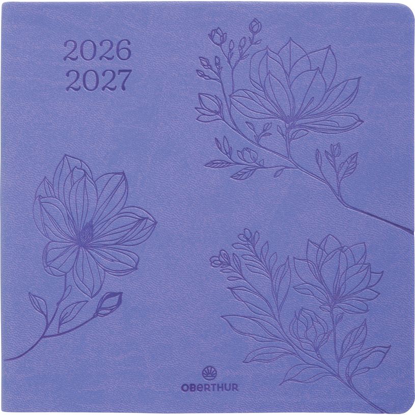 3664447219165-Agenda Summerside - 1 semaine sur 2 pages - 16,5 x 16,5 cm - lilas - Oberthur--0