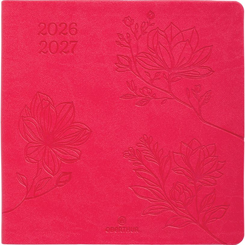 3664447219172-Agenda Summerside - 1 semaine sur 2 pages - 16,5 x 16,5 cm - corail - Oberthur--0