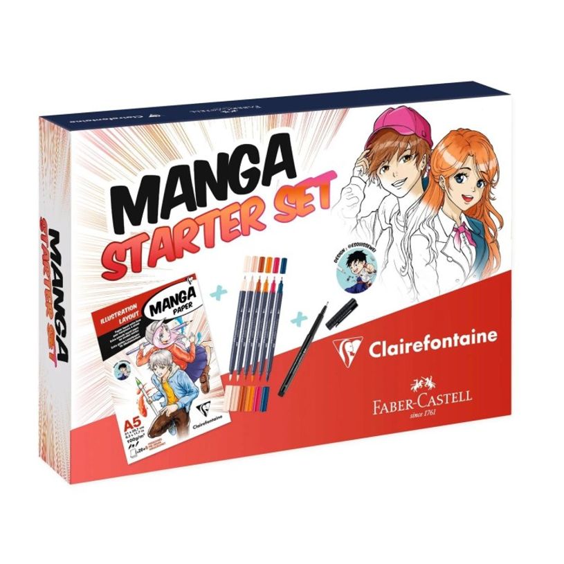 3329689761574-Clairefontaine - Coffret Starter Set Manga - A5--0