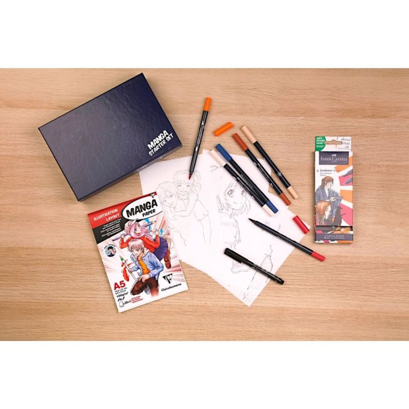 3329689761574-Clairefontaine - Coffret Starter Set Manga - A5--1