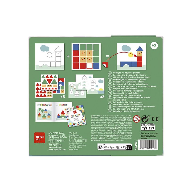 8410782194323-APLI kids - Geometric Villages Sticker Set - jeu éducatif-P_405230054_2-3
