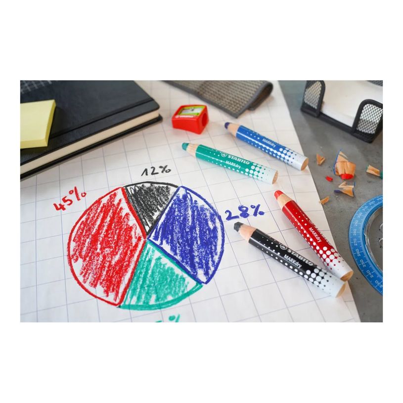 4006381596589-STABILO MARKDRY - Ensemble de marqueurs - non permanent - pour paperboard, tableau blanc, ardoise - bleu, noir, v-P_405230147_2-2