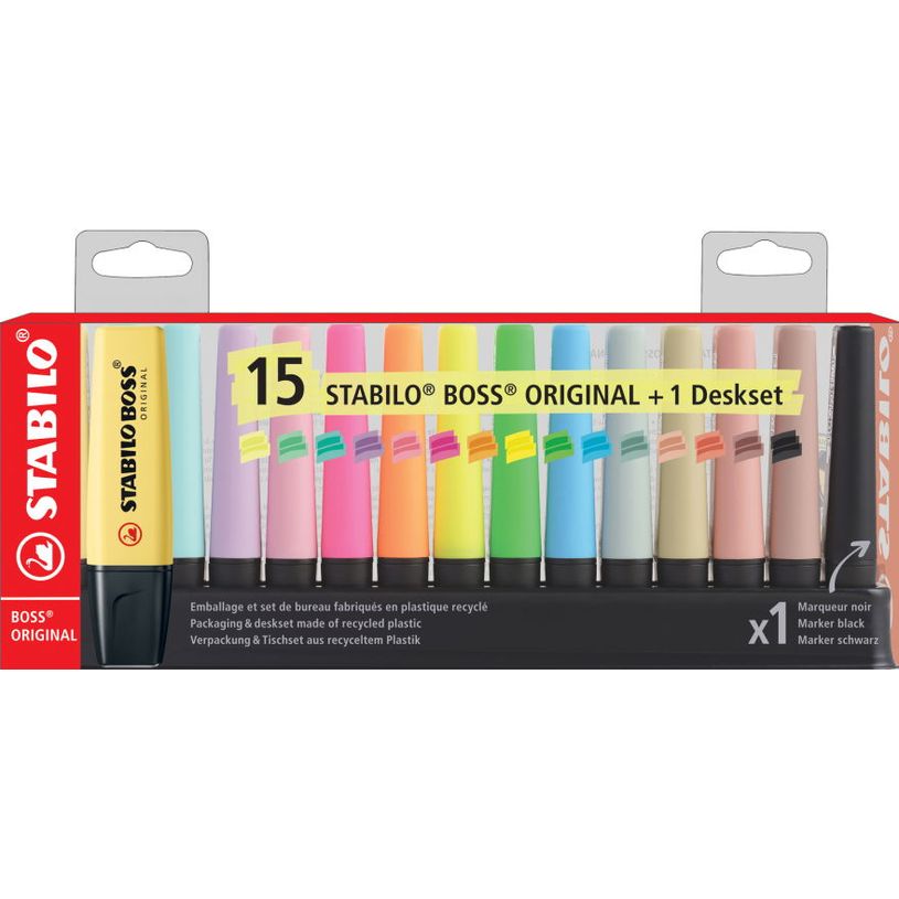 4006381609159-STABILO BOSS ORIGINAL  - Pack de 15 surligneurs - couleurs assorties-P_405230159_1-0
