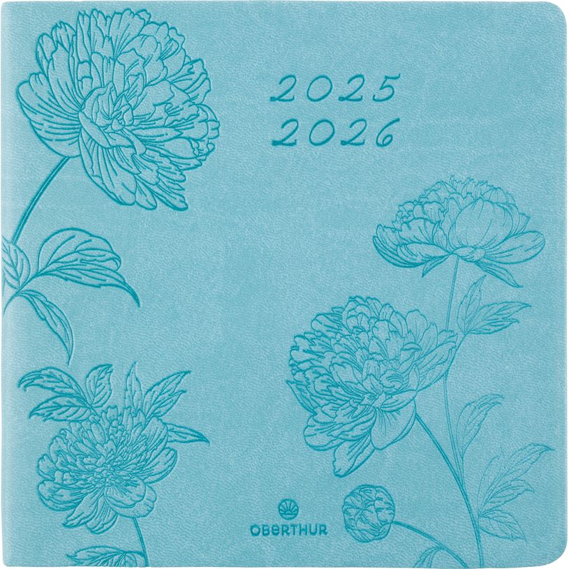 3664447219158-Agenda Summerside - 1 semaine sur 2 pages - 16,5 x 16,5 cm - vert turquoise - Oberthur-P_405230439_1-0