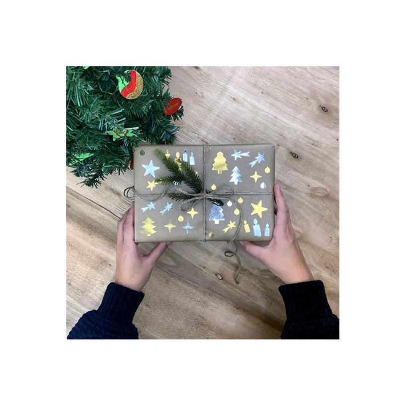 3134725024632-Cléopâtre - Jeu d'adhésifs de décoration - 27 pièces - noël - 10 - 40 mm - or - non -P_405230461_2-1