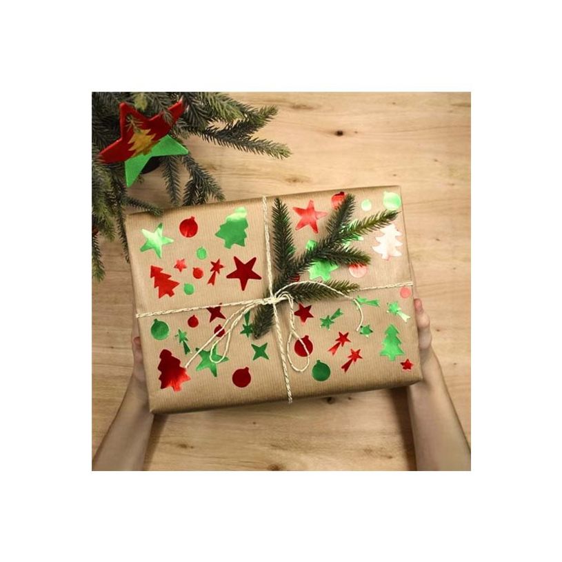 3134725024663-Cléopâtre - Jeu d'adhésifs de décoration - 27 pièces - noël - 10 - 40 mm - rouge - n-P_405230464_1-2
