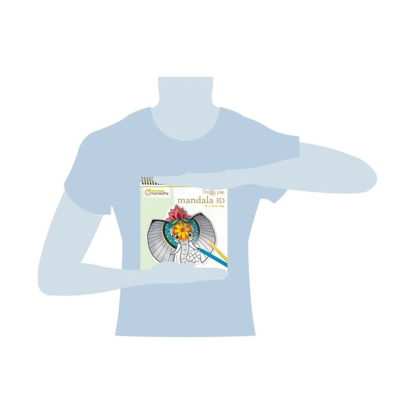 3609510521066-Graffy Pop Mandala 3D, Animals of the savannah - livre à colorier (relié par spirale)-P_405230582_3-2