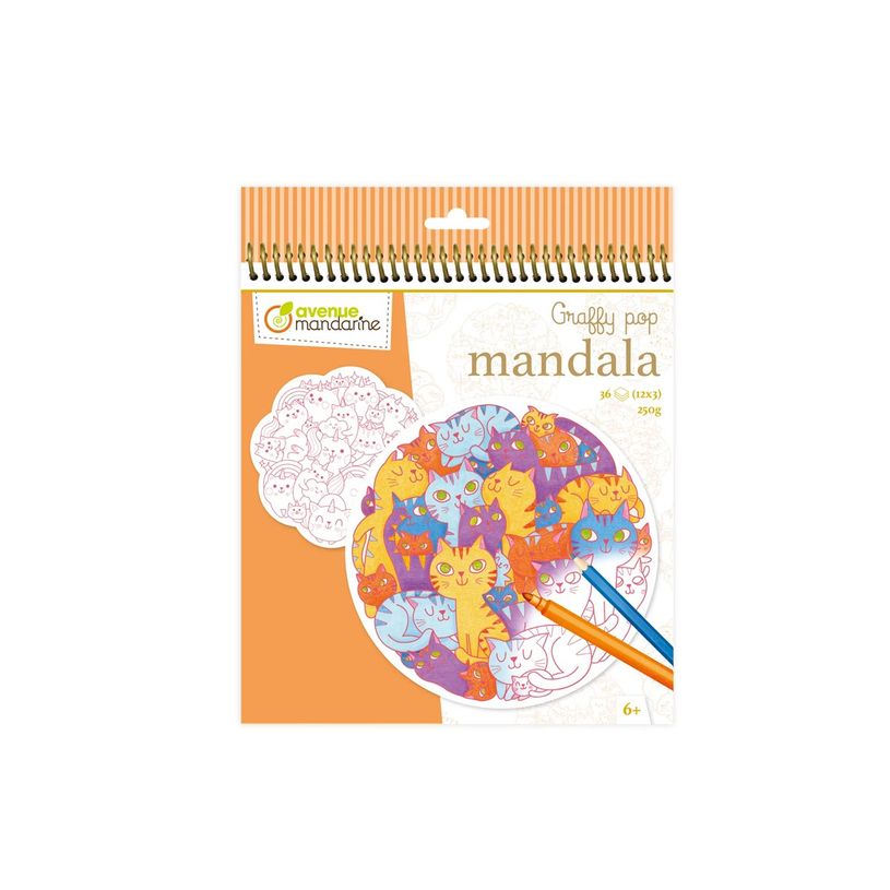 3609510521424-Graffy Mandala, Jumble cats - livre à colorier (relié par spirale)-P_405230583_5-1