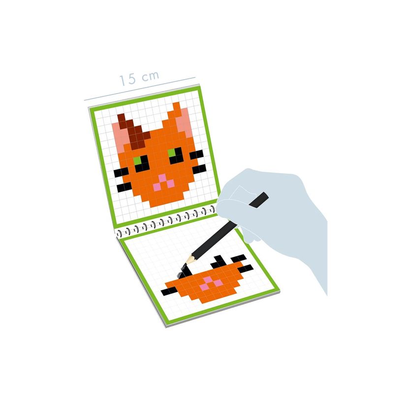 3609510521318-Graffy Pixel, Domestic Animal - livre à colorier (relié par spirale)-P_405230587_3-5