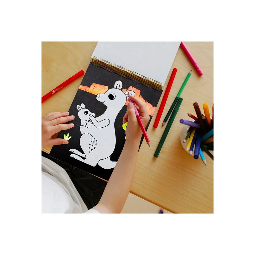 3609510521585-Graffy Black, Animals of the world - livre à colorier (relié par spirale)-P_405230588_1-3