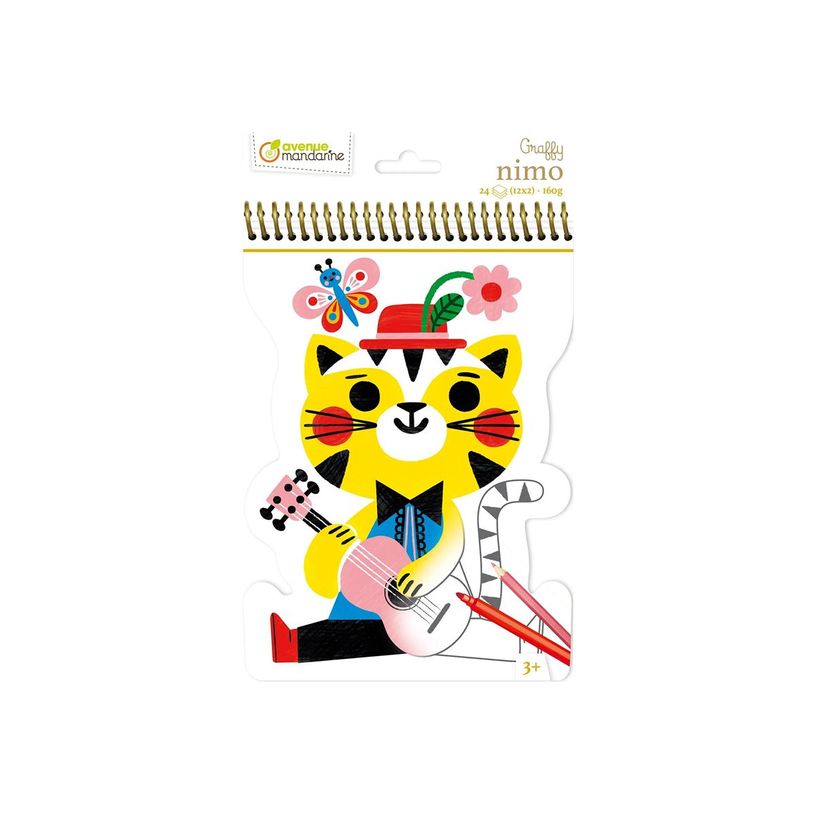 3609510521103-Avenue Mandarine Graffy Nimo - Livre à colorier - 150 x 255 mm - 48 pages - chat-P_405230589_2-0