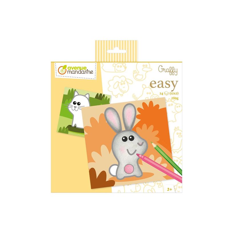 3609510521295-Avenue Mandarine GRaffy Easy - Feuille de coloriage - animaux de la ferme - 120 g/m² - 24 feu-P_405230591_5-1