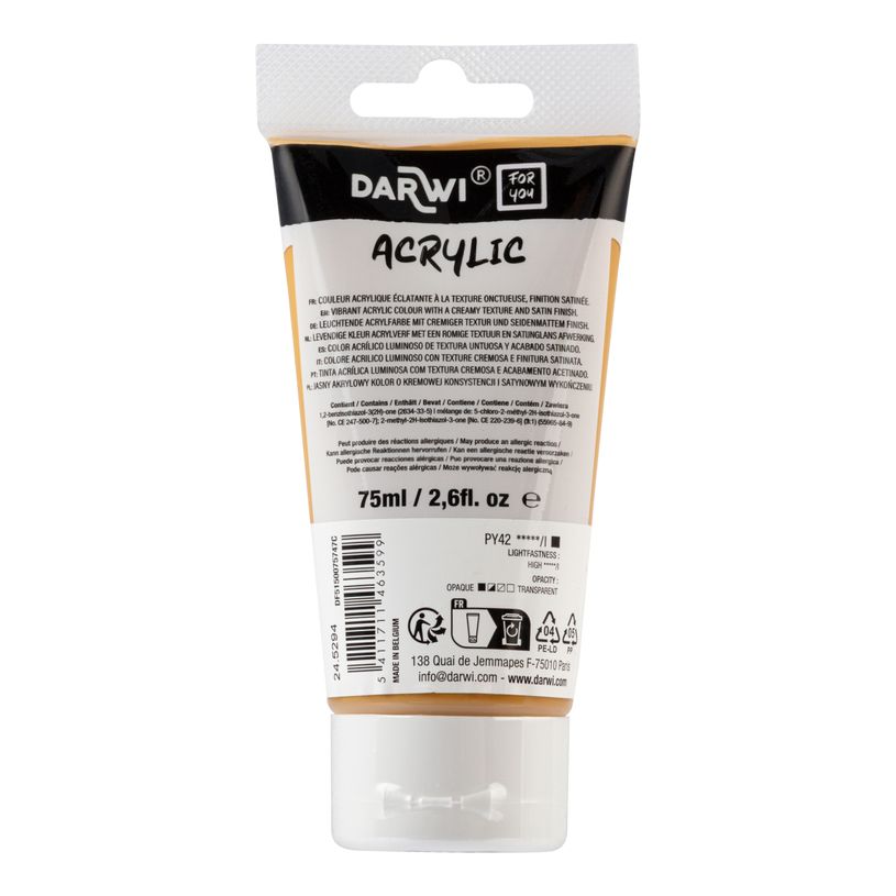 5411711463599-Darwi For You - Peinture acrylique - 75ml Ocre jaune-P_405230651_2-1