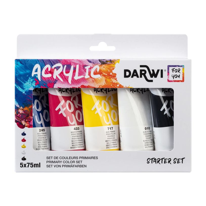 5411711463834-Darwi For You - Peinture acrylique - Starter Set primaire 5x75ml -P_405230656_4-5