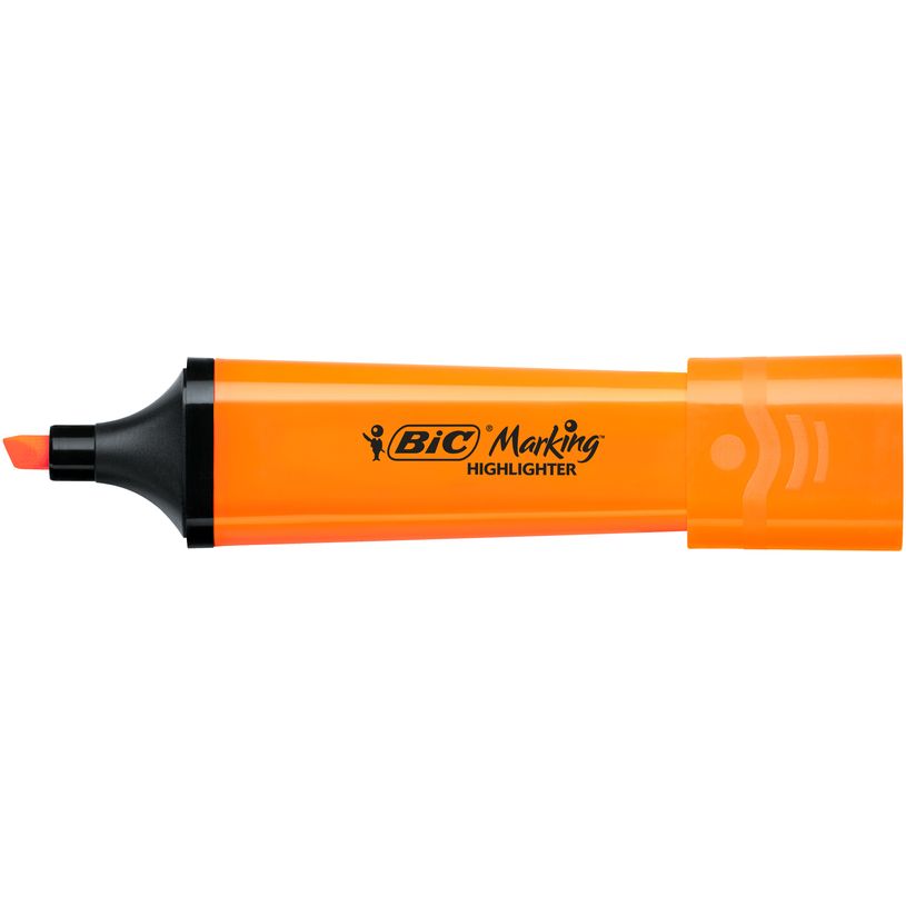 3086123742857-Surligneurs BIC Marking Flat avec Pointe Biseautée Modulable (1,2 mm-4,6 mm) - Orange F-P_405230695_1-0