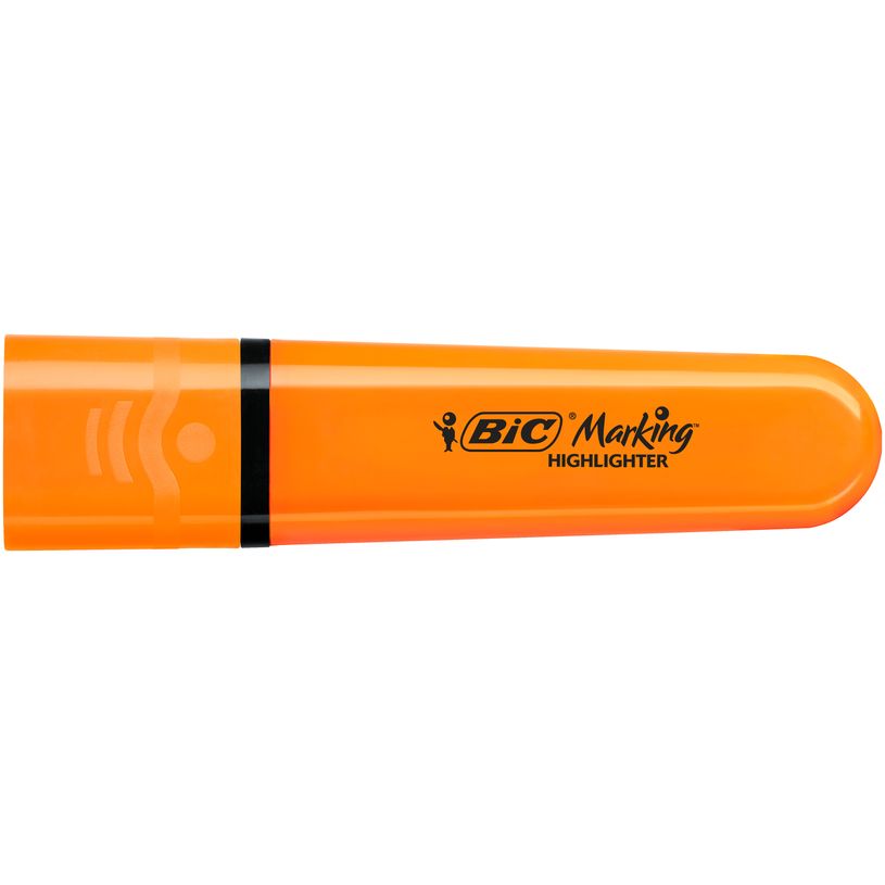 3086123742857-Surligneurs BIC Marking Flat avec Pointe Biseautée Modulable (1,2 mm-4,6 mm) - Orange F-P_405230695_2-1