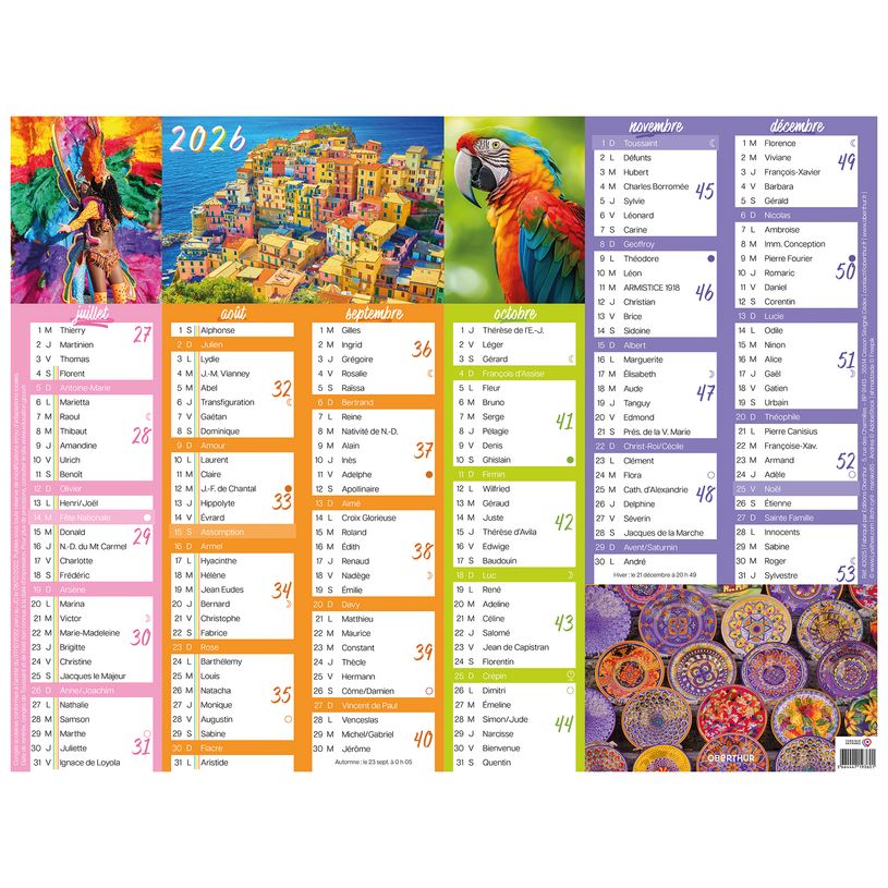 3664447193595-Calendrier Color Story - 6 mois par face - 210 x 265 mm - Oberthur--1