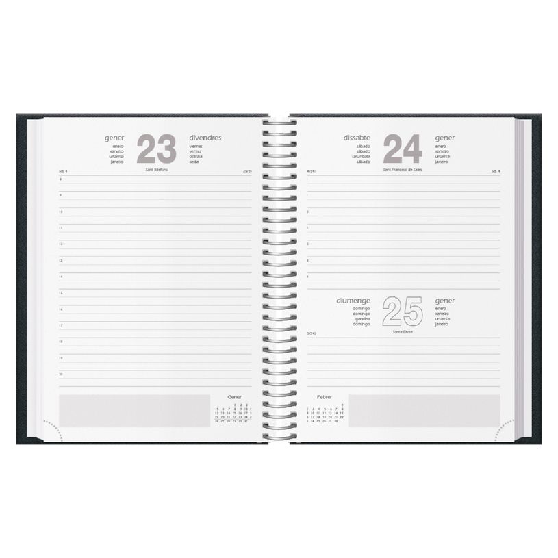 8421938127355-Agenda anual Segovia 2026 Día pàgina 14x20cm Negre - Català--1