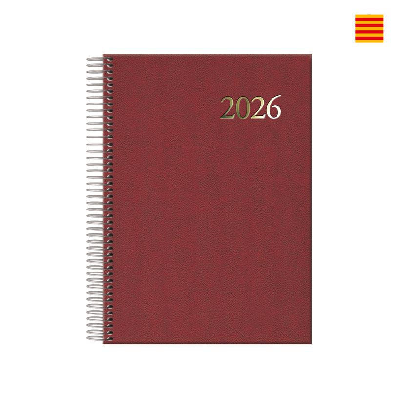8421938128635-Agenda anual Segovia 2026 Día pàgina 14x20cm Burdeus - Català--0
