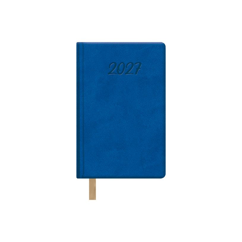8421938128888-Agenda anual Dohe Samba semana vista 8,5 x 13 cm azul--0