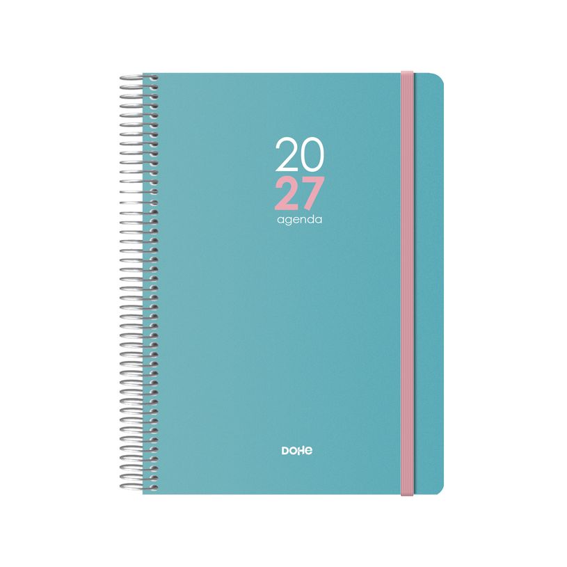 8421938126877-Agenda anual Dohe Memphis día por página con espiral 15 x 21 cm verde--0